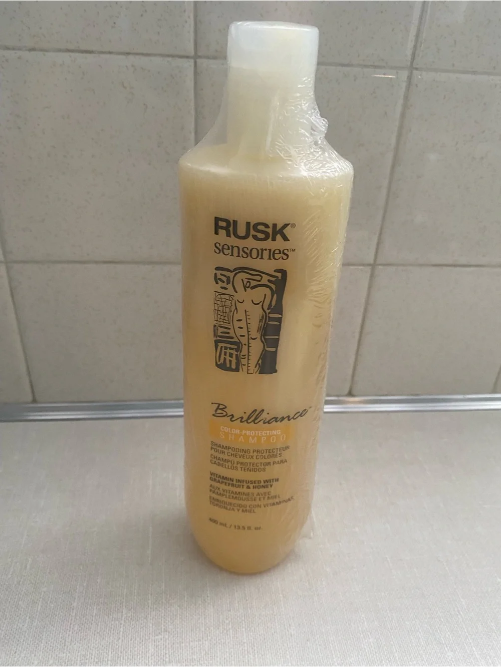 Rusk Brilliance Color Protecting Shampoo 13.5 Fl oz Vitamin Infused Grapefruit